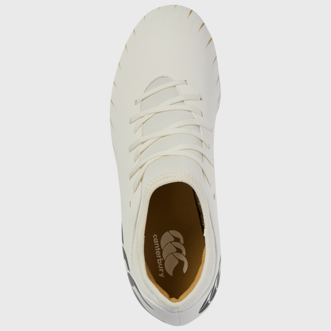 Canterbury Speed Falcon Team SG Rugby Boots White/Gold - Rugbystuff.com