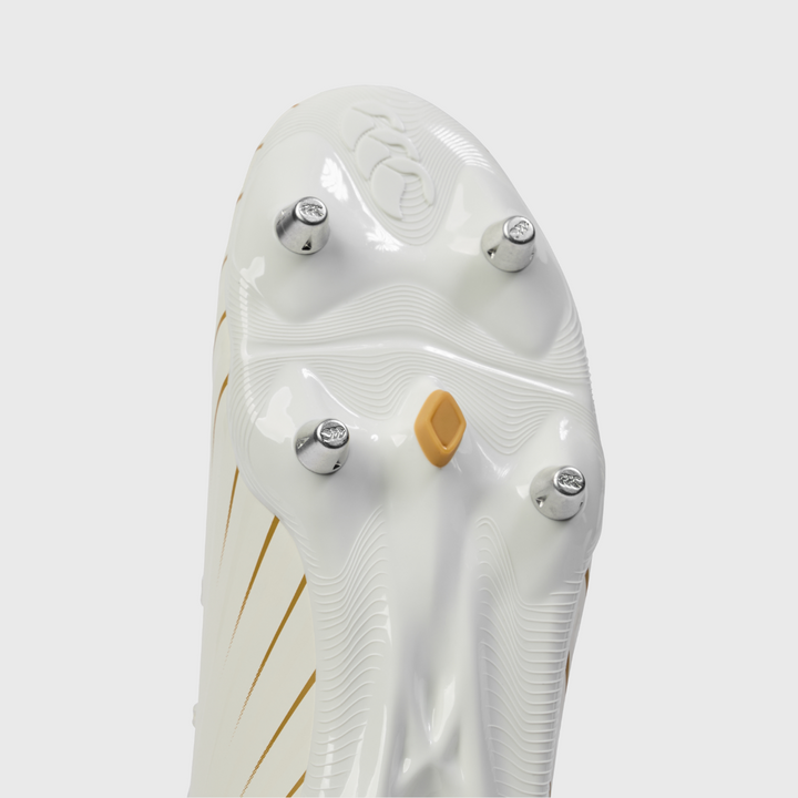 Canterbury Speed Falcon Team SG Rugby Boots White/Gold - Rugbystuff.com