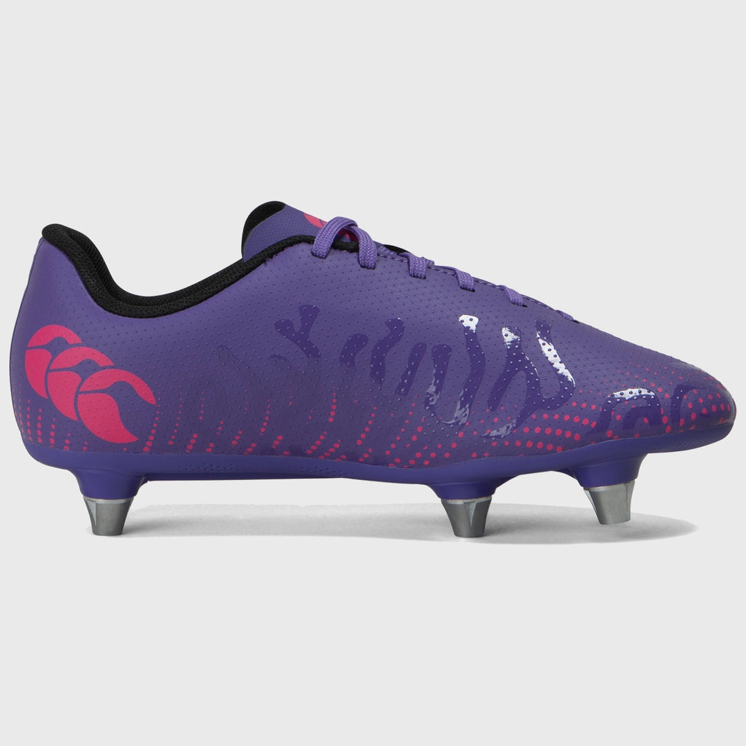 Canterbury Speed Infinite Team SG Junior Rugby Boots Purple - Rugbystuff.com