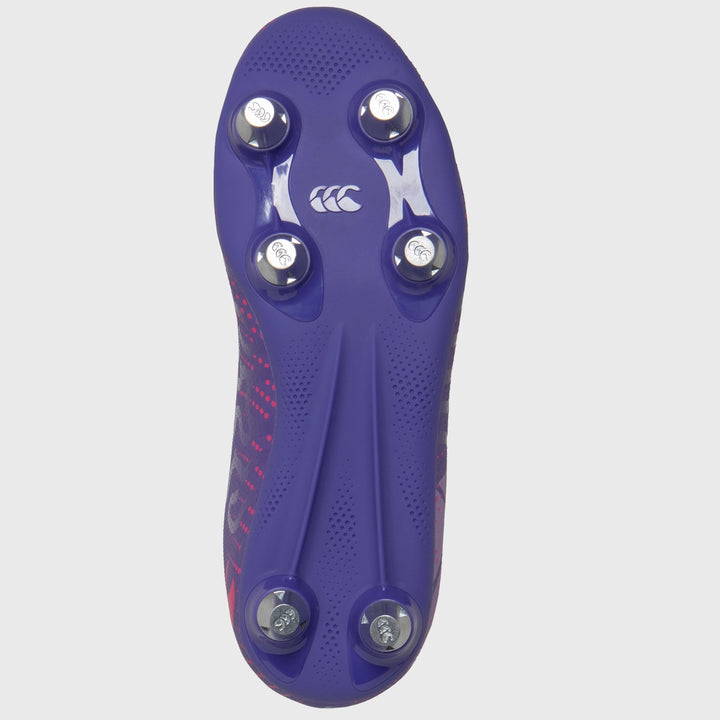 Canterbury Speed Infinite Team SG Junior Rugby Boots Purple - Rugbystuff.com