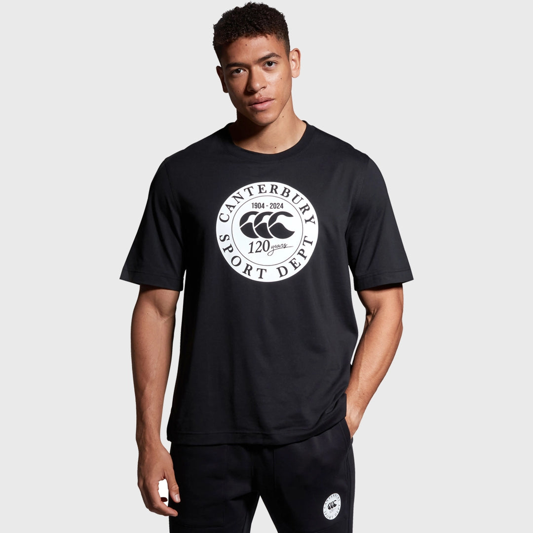 Canterbury Sports Dept. Logo Tee Black - Rugbystuff.com