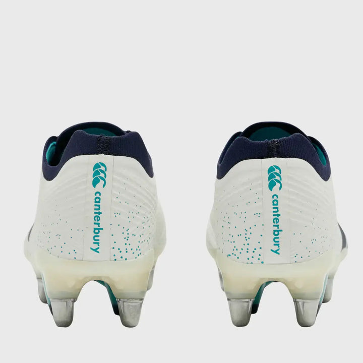 Canterbury Stampede Groundbreak Elite SG Rugby Boots Blanc de Blanc White - Rugbystuff.com