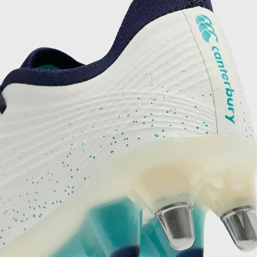 Canterbury Stampede Groundbreak Elite SG Rugby Boots Blanc de Blanc White - Rugbystuff.com
