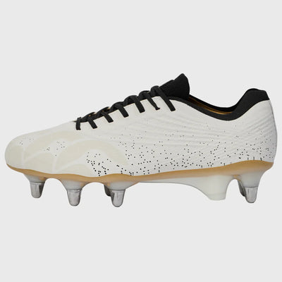 Canterbury Stampede Groundbreak Elite SG Rugby Boots White/Gold