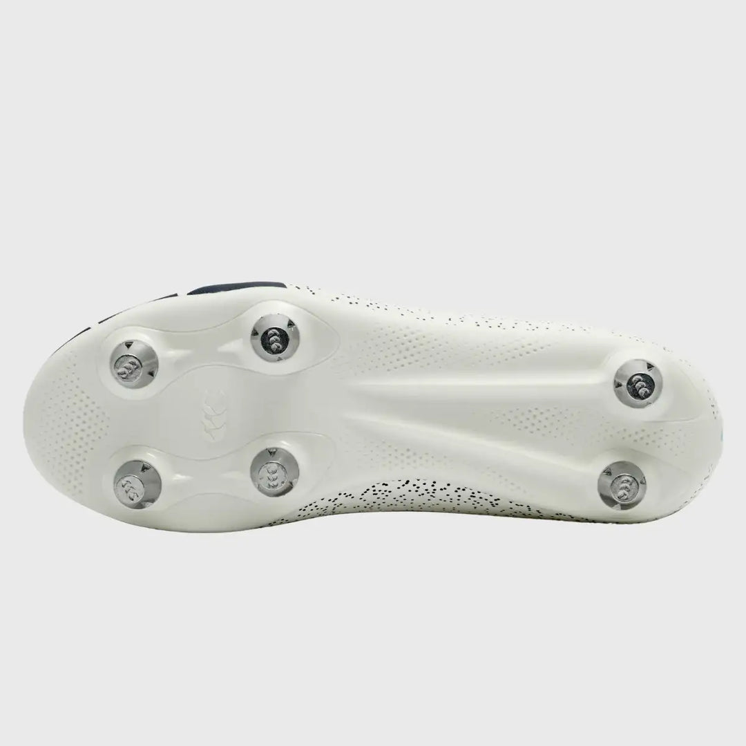 Canterbury Stampede Groundbreak Team SG Junior Rugby Boots Blanc De Blanc White - Rugbystuff.com