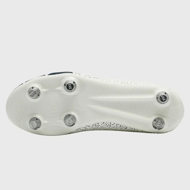 Canterbury Stampede Groundbreak Team SG Junior Rugby Boots Blanc De Blanc White - Rugbystuff.com