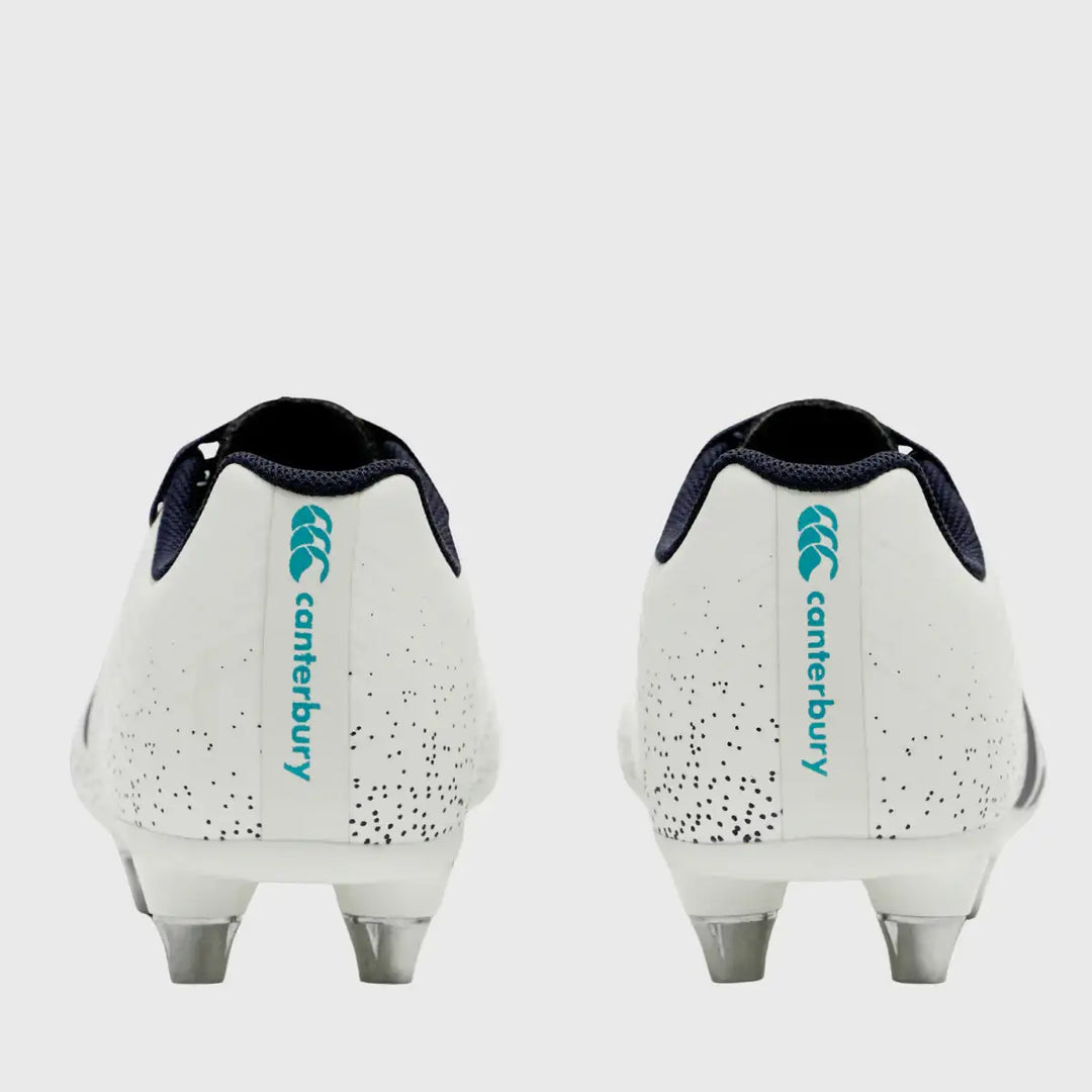 Canterbury Stampede Groundbreak Team SG Junior Rugby Boots Blanc De Blanc White - Rugbystuff.com