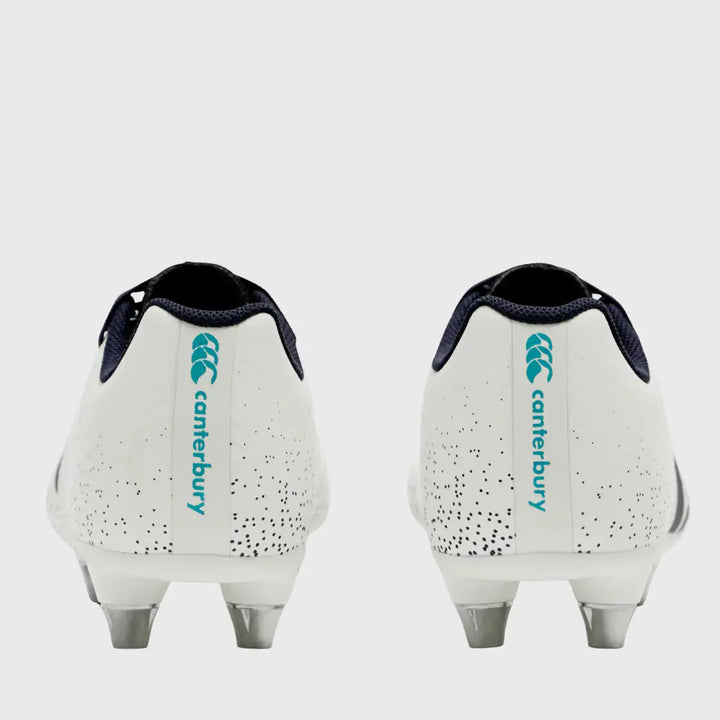 Canterbury Stampede Groundbreak Team SG Junior Rugby Boots Blanc De Blanc White - Rugbystuff.com