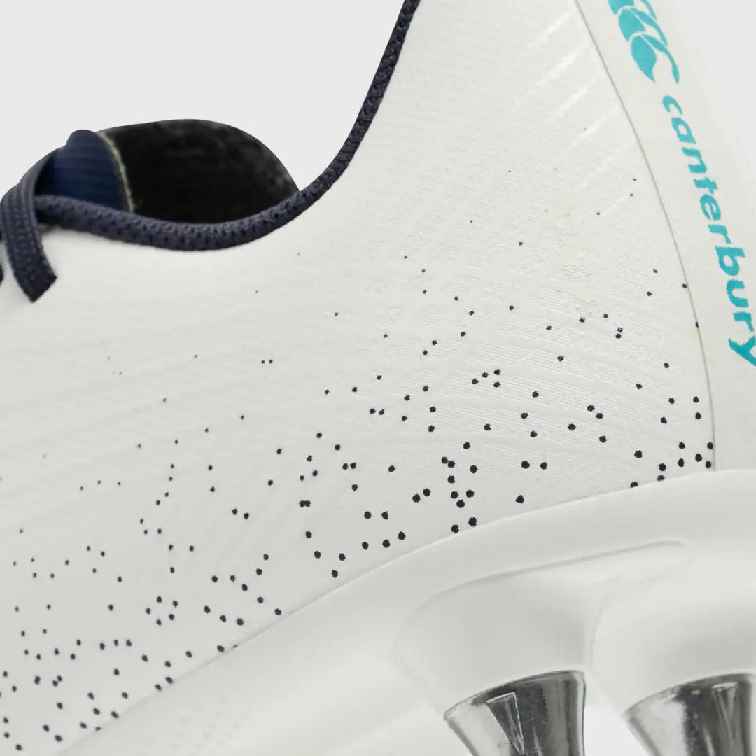 Canterbury Stampede Groundbreak Team SG Junior Rugby Boots Blanc De Blanc White - Rugbystuff.com