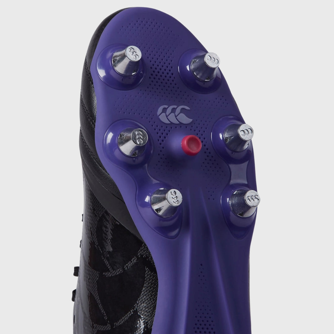Canterbury Stampede Pro SG Rugby Boots Black/Prism Violet - Rugbystuff.com