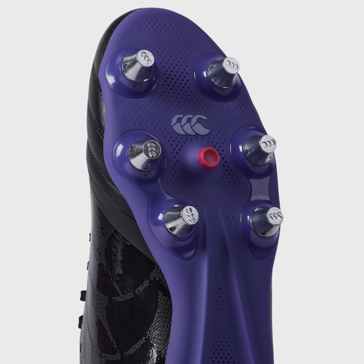 Canterbury Stampede Pro SG Rugby Boots Black/Prism Violet - Rugbystuff.com