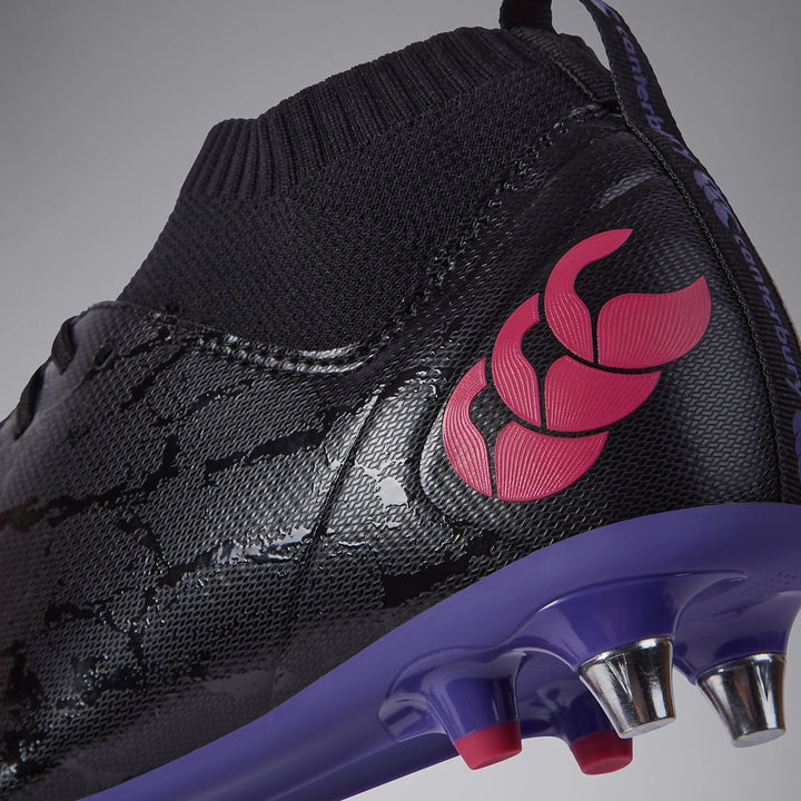 Canterbury Stampede Pro SG Rugby Boots Black/Prism Violet - Rugbystuff.com