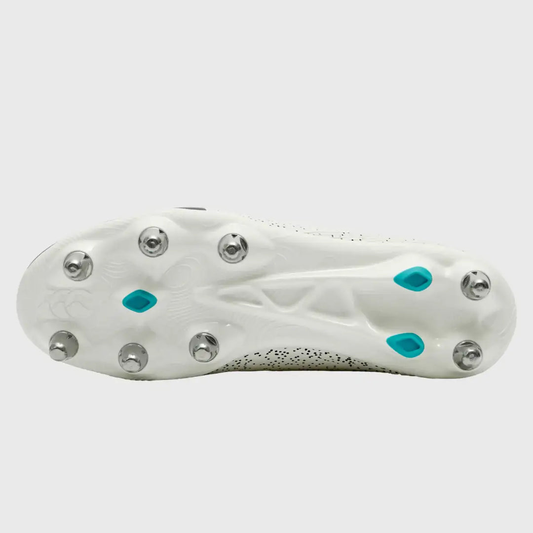 Canterbury Stampede Groundbreak Pro SG Rugby Boots Blanc de Blanc White - Rugbystuff.com