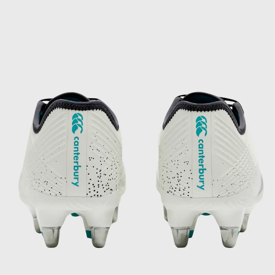 Canterbury Stampede Groundbreak Pro SG Rugby Boots Blanc de Blanc White - Rugbystuff.com