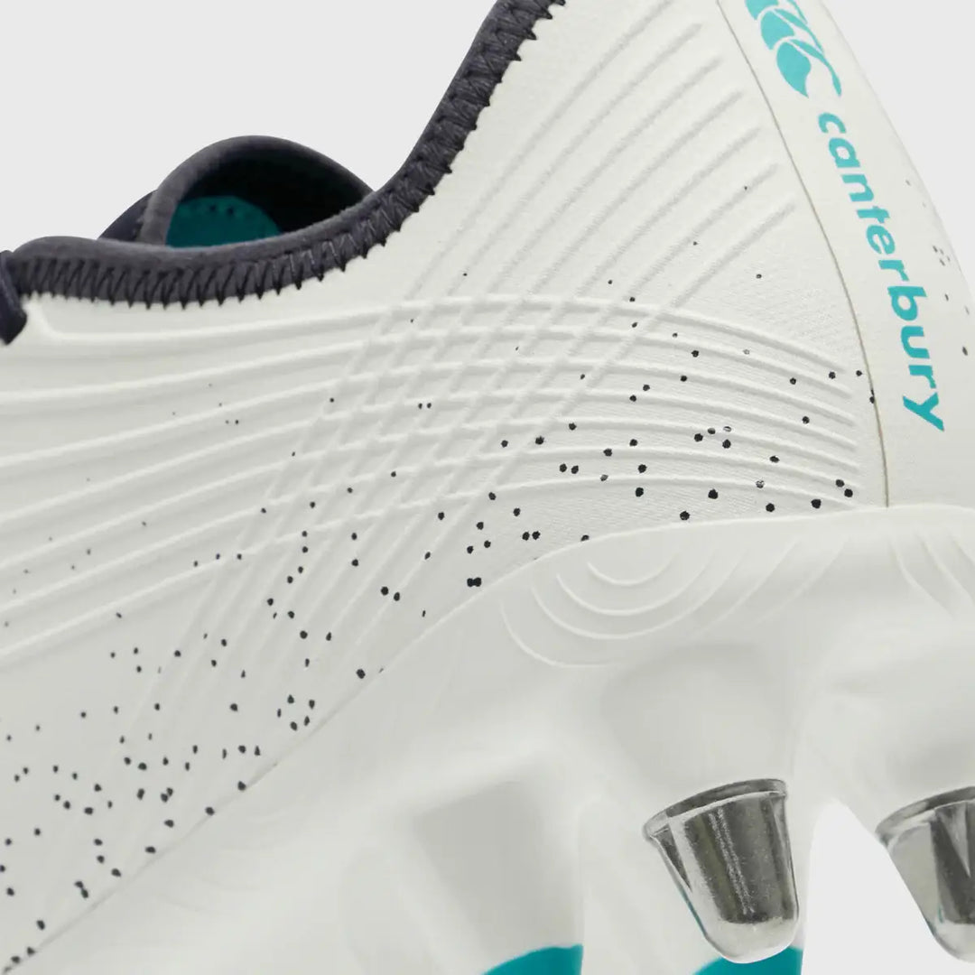 Canterbury Stampede Groundbreak Pro SG Rugby Boots Blanc de Blanc White - Rugbystuff.com
