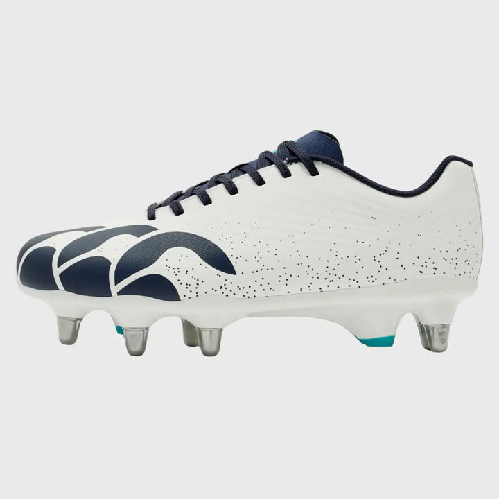 Canterbury Stampede Groundbreak Team SG Rugby Boots Blanc de Blanc White - Rugbystuff.com