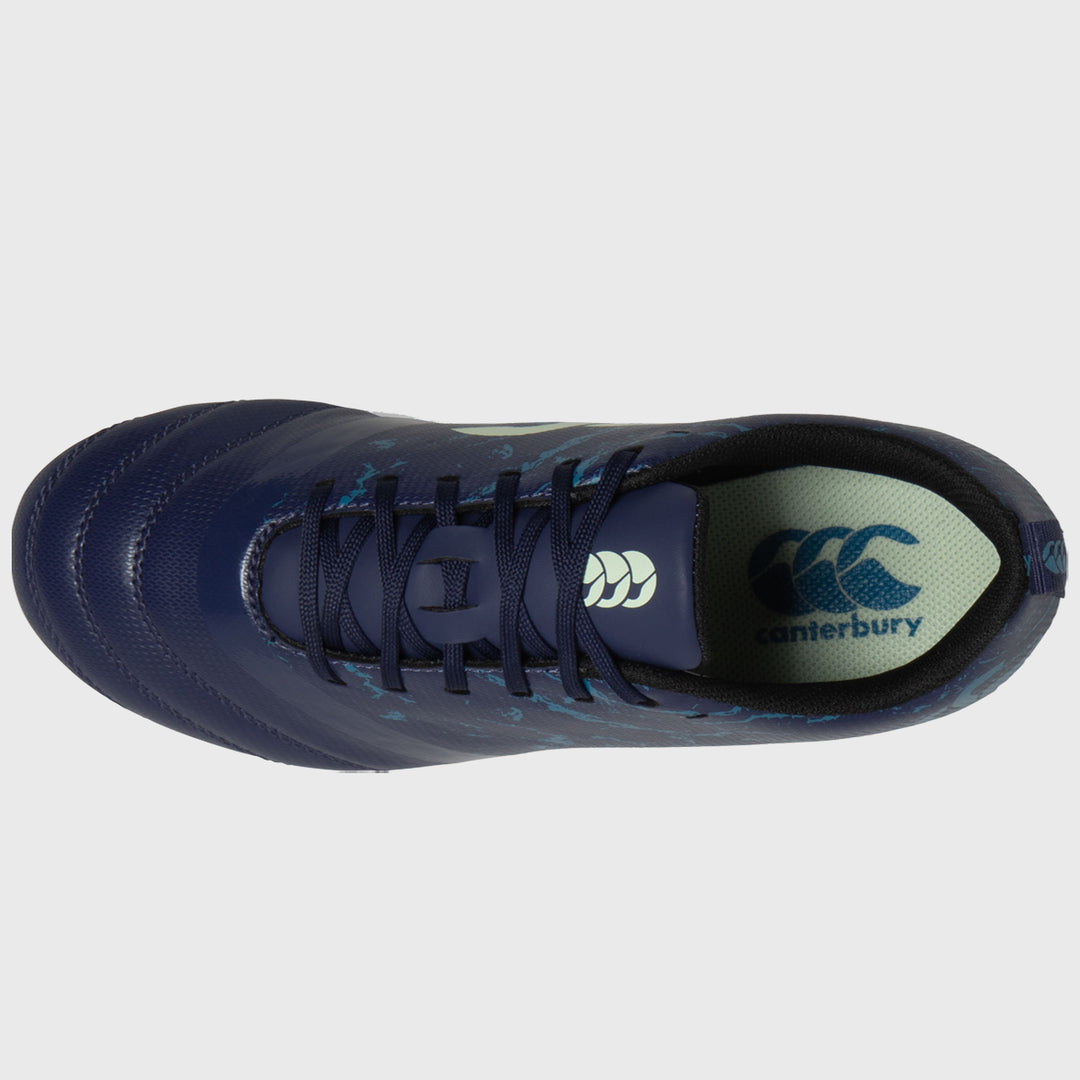 Canterbury Stampede Team SG Junior Rugby Boots Medieval Blue - Rugbystuff.com