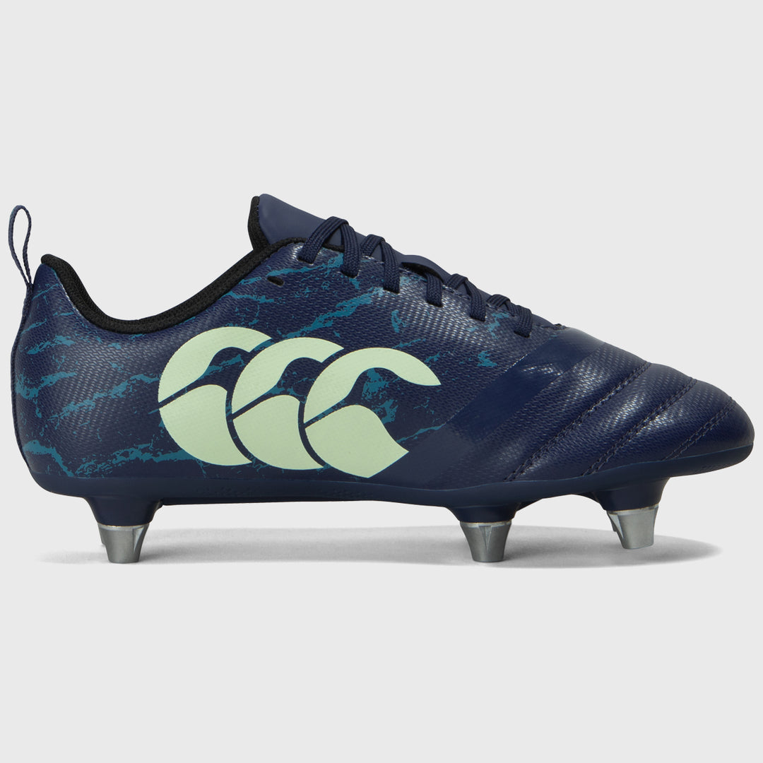 Canterbury Stampede Team SG Junior Rugby Boots Medieval Blue - Rugbystuff.com