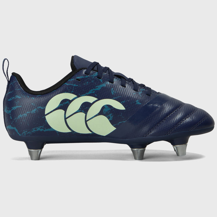 Canterbury Stampede Team SG Junior Rugby Boots Medieval Blue - Rugbystuff.com