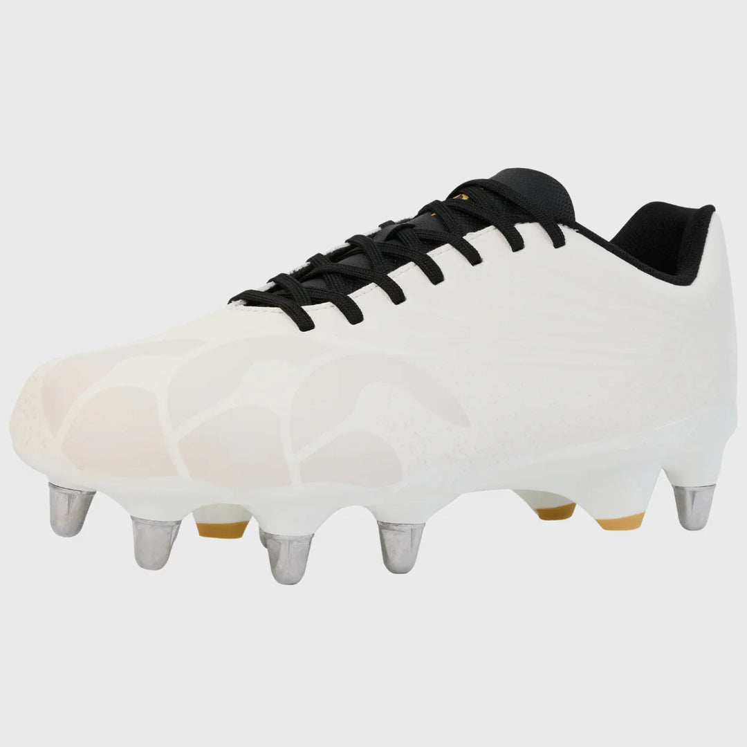 Canterbury Stampede Groundbreak Team SG Rugby Boots White/Black - Rugbystuff.com