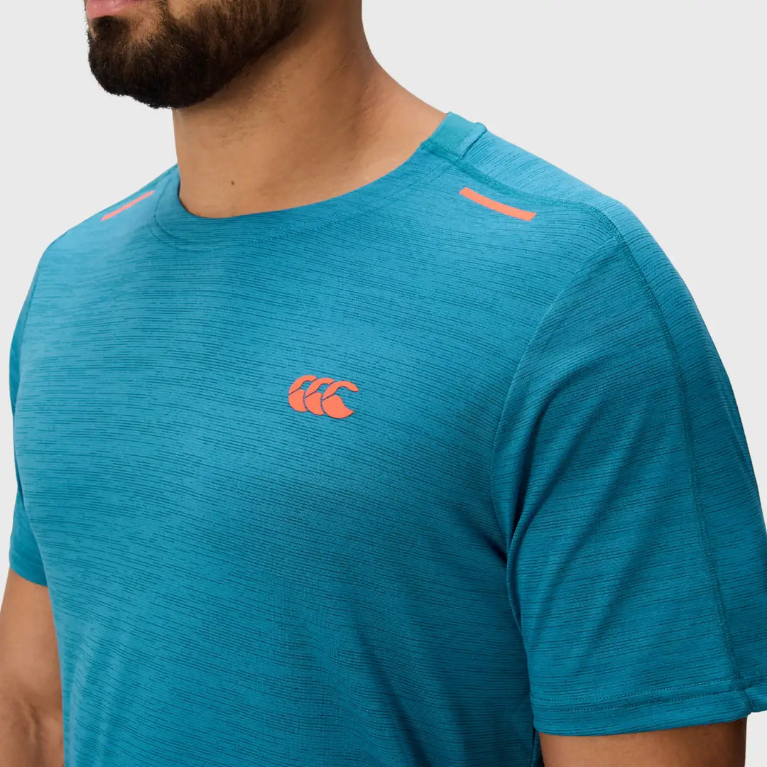 Canterbury Men's Tempo+ Relaxed Tee Dragonfly Blue - Rugbystuff.com