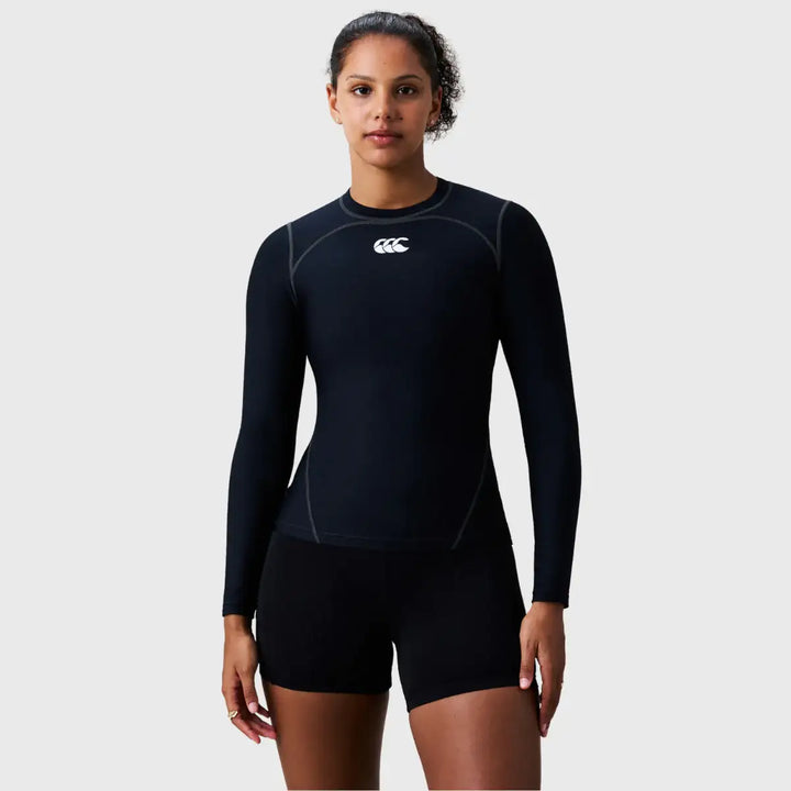 Canterbury Women's Long Sleeve Baselayer Black - Rugbystuff.com
