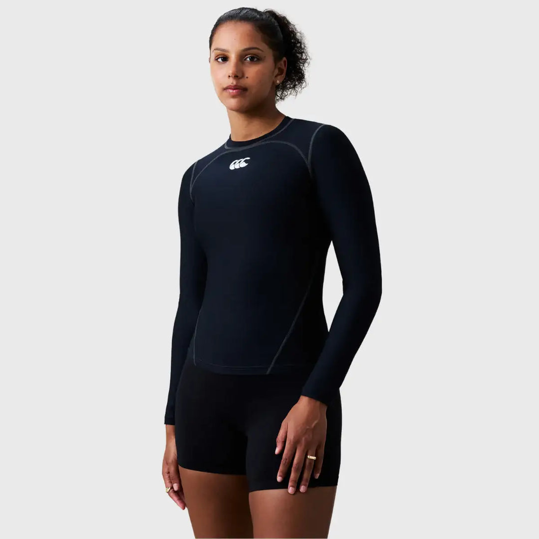 Canterbury Women's Long Sleeve Baselayer Black - Rugbystuff.com