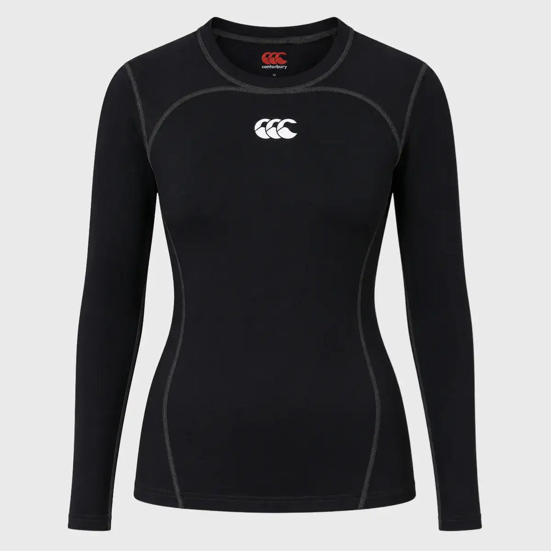 Canterbury Women's Long Sleeve Baselayer Black - Rugbystuff.com
