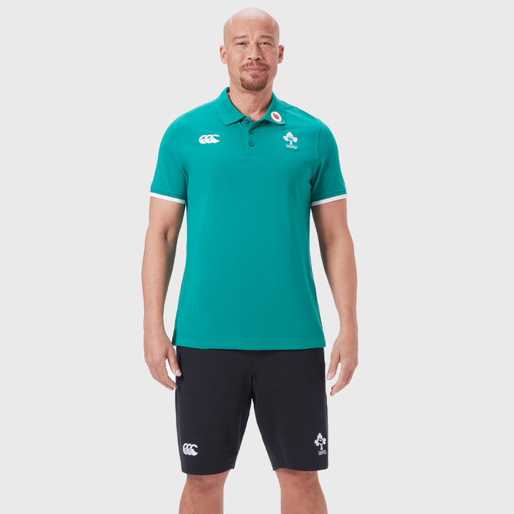 Canterbury Ireland Rugby Team Polo Shirt Green - Rugbystuff.com
