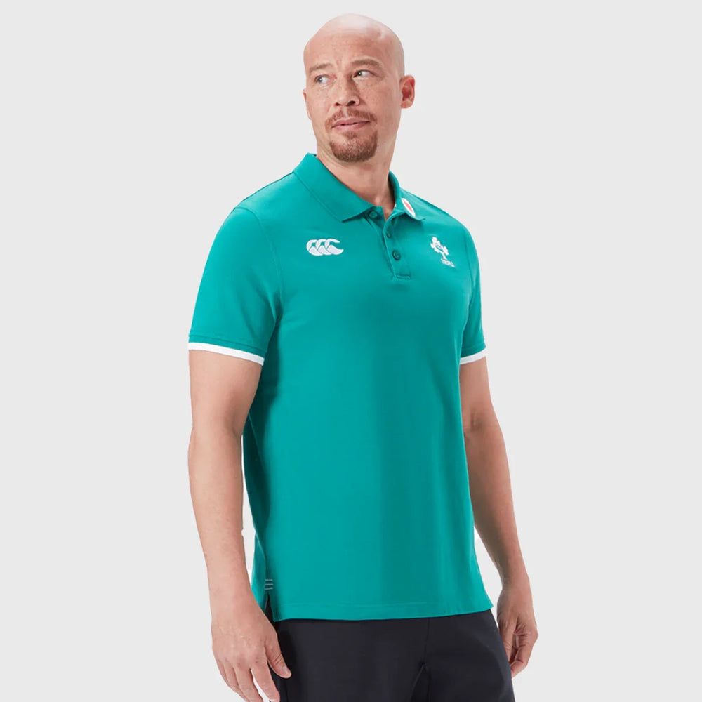 Canterbury Ireland Rugby Team Polo Shirt Green - Rugbystuff.com
