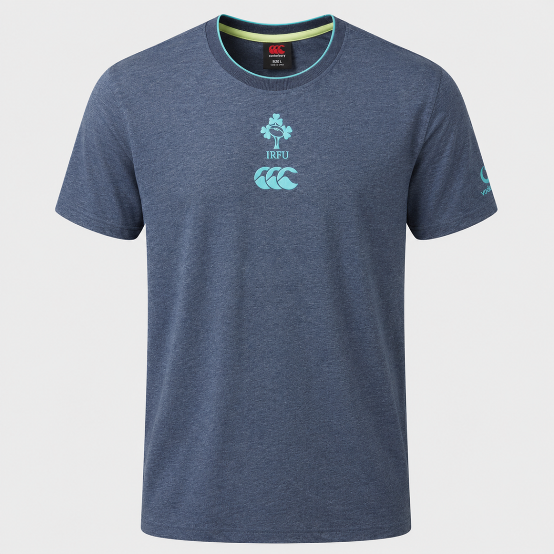 Canterbury Ireland Rugby Cotton Tee Vintage Indigo Marl 2026/27