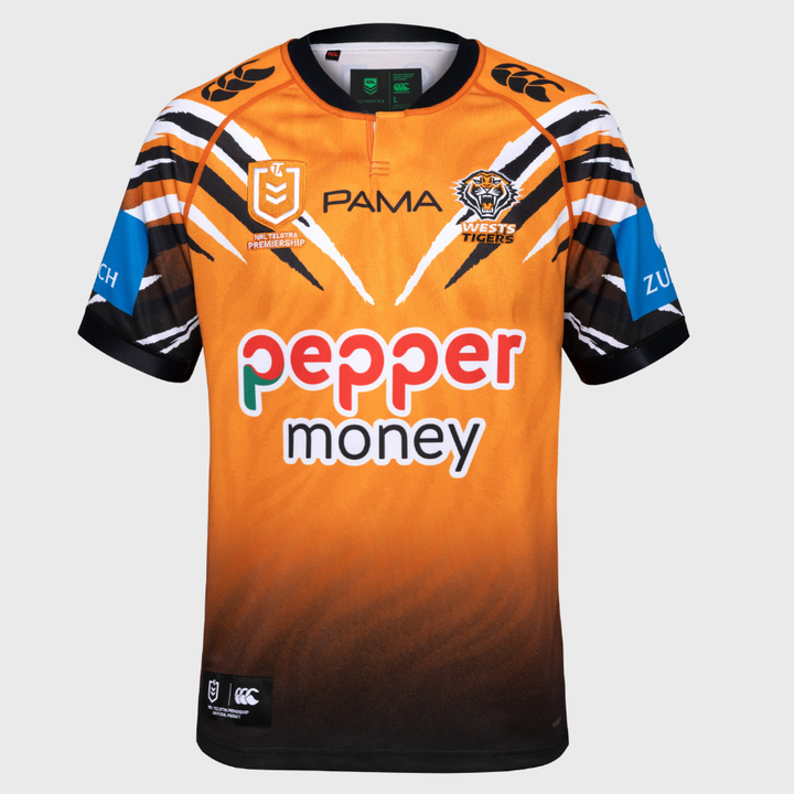 Canterbury Wests Tigers Men's Home Replica Rugby Jersey 2026