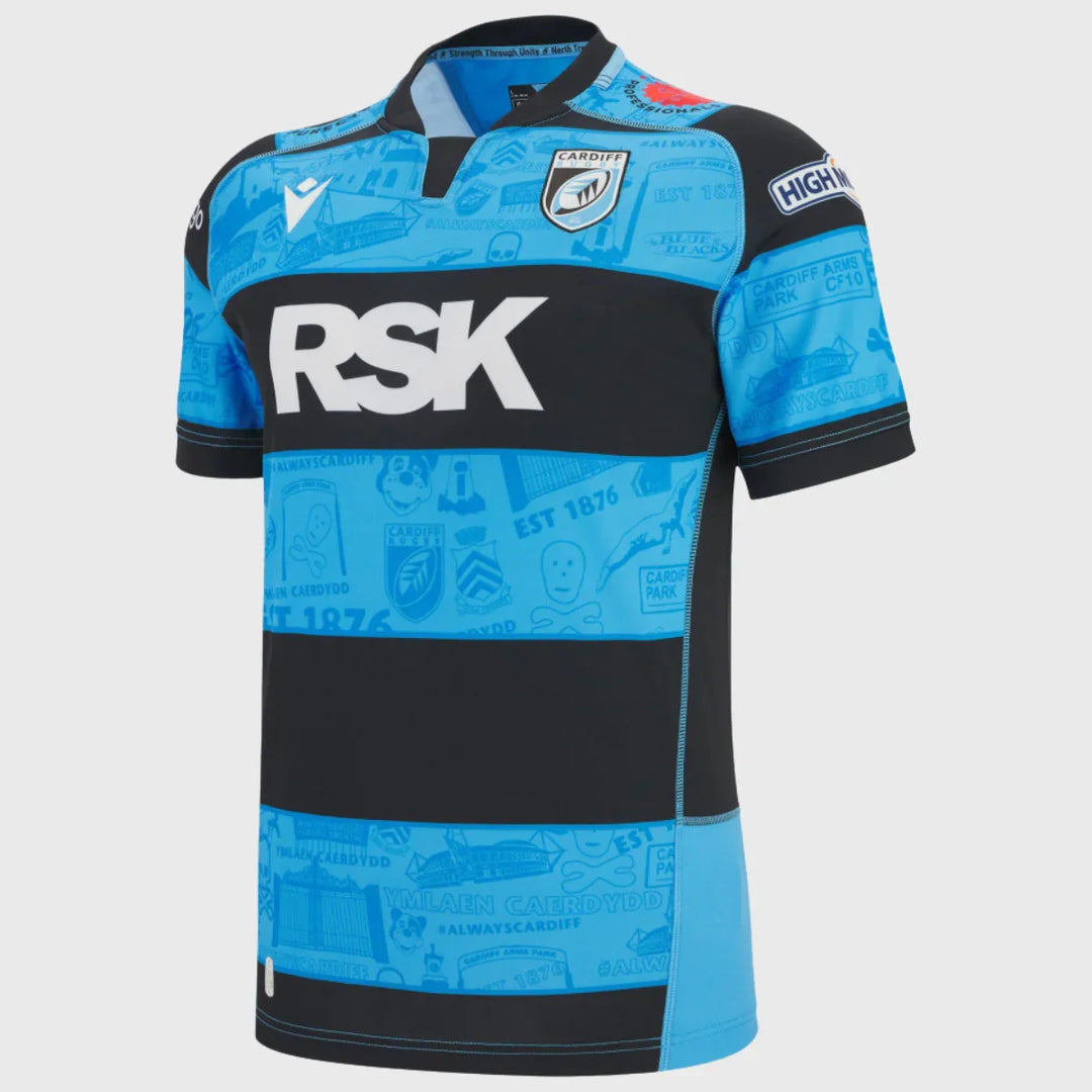 Macron Cardiff Rugby Home Replica Shirt 2025/26 - Rugbystuff.com