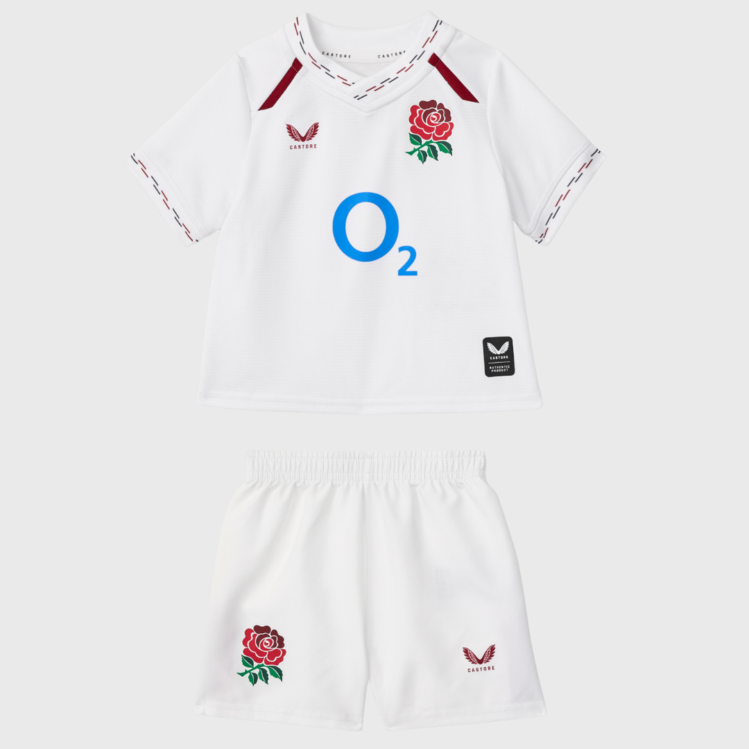 Castore England Baby Home Rugby Kit 2026/27 - Rugbystuff.com