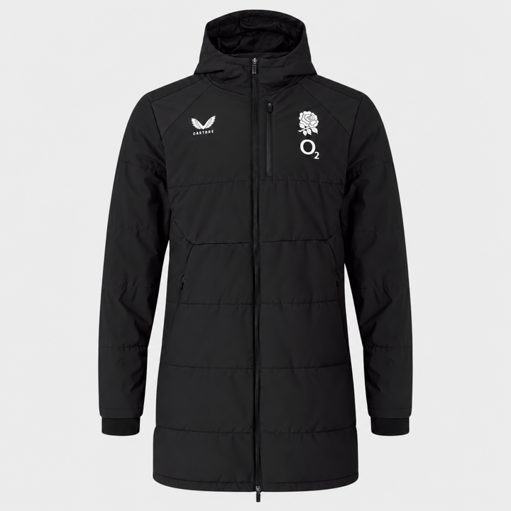 Castore England Rugby Performance Padded Jacket Black 2026/27