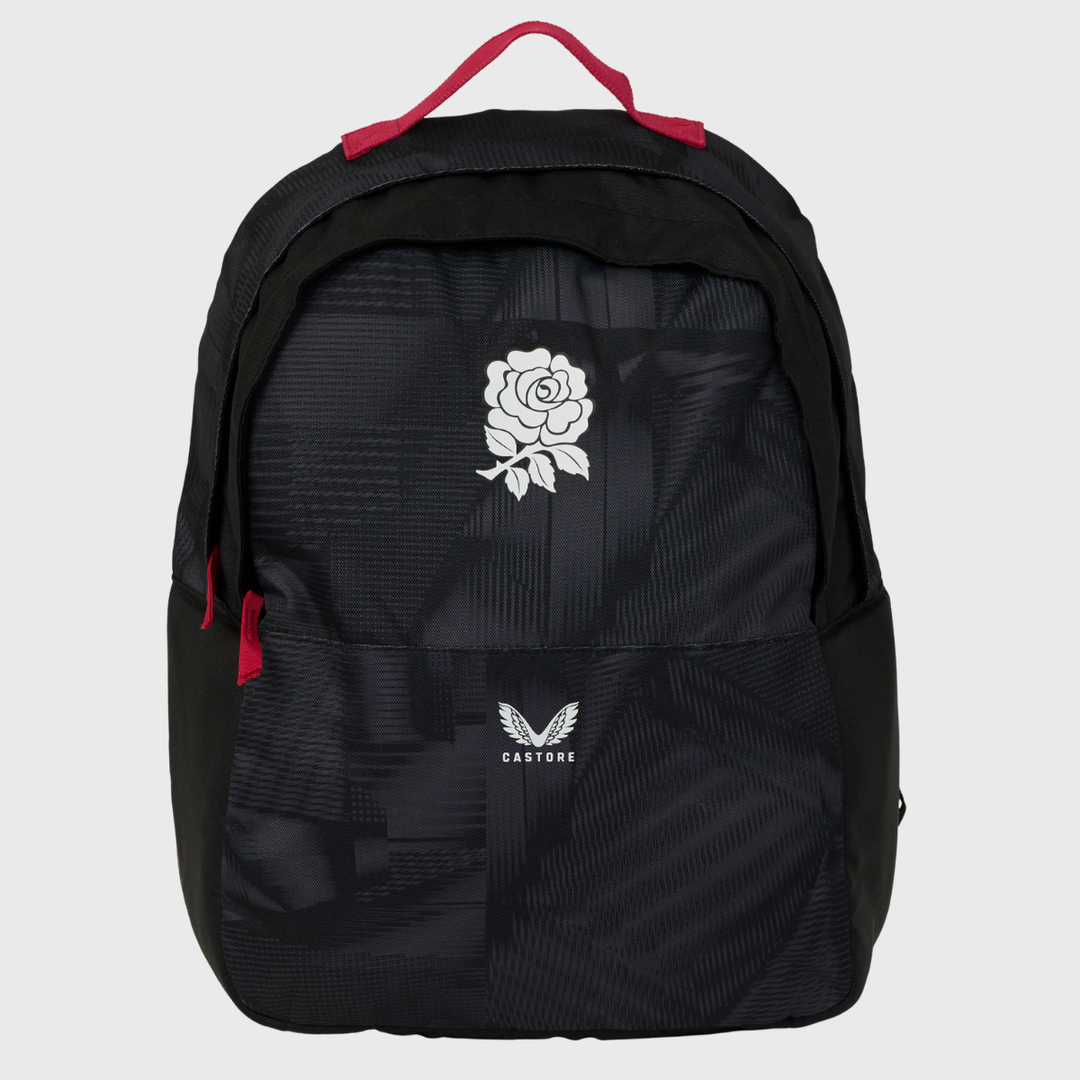 Castore England Rugby Backpack Black/Persian Red 2026/27 - Rugbystuff.com