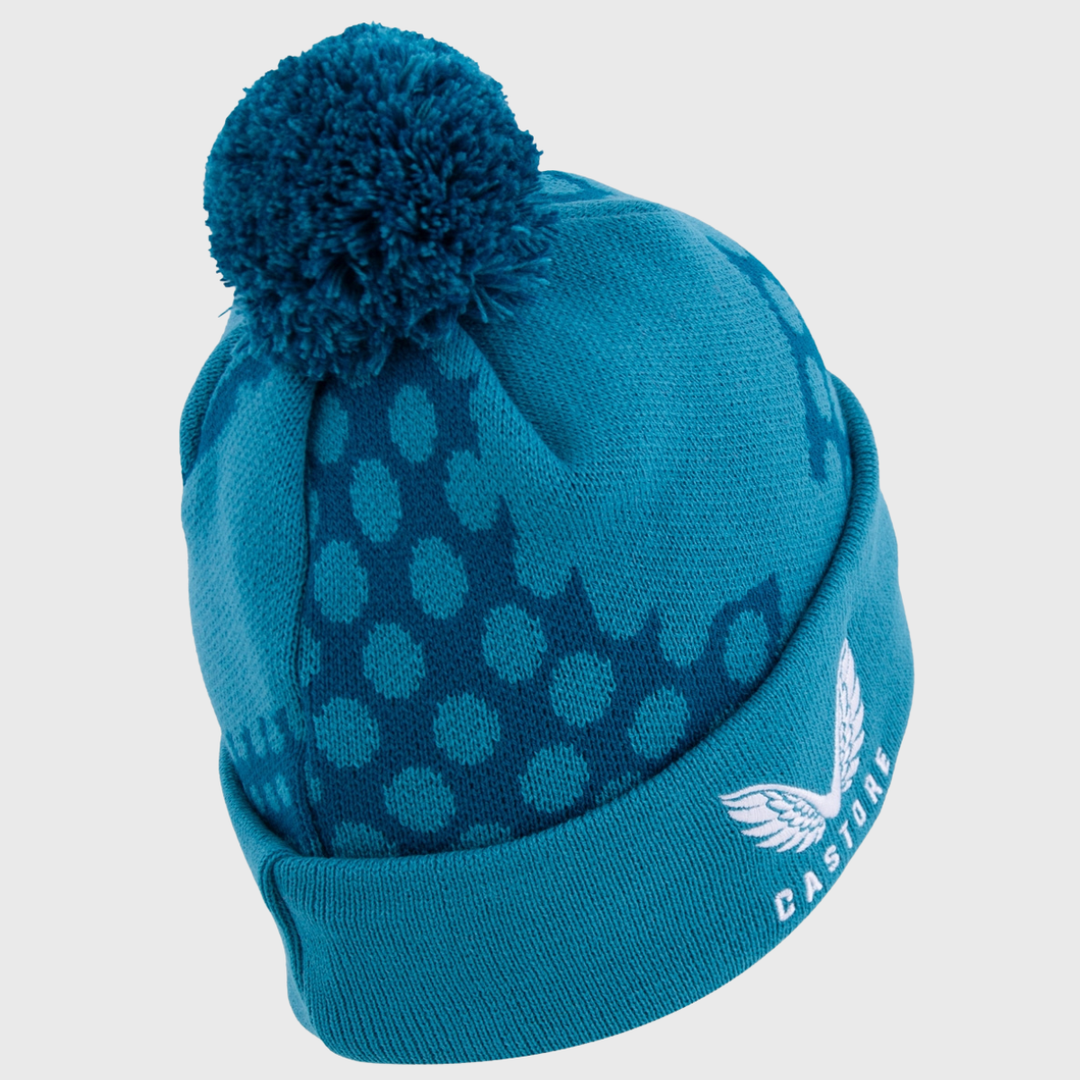 Castore England Rugby Bobble Beanie Hat Blue 2025/26