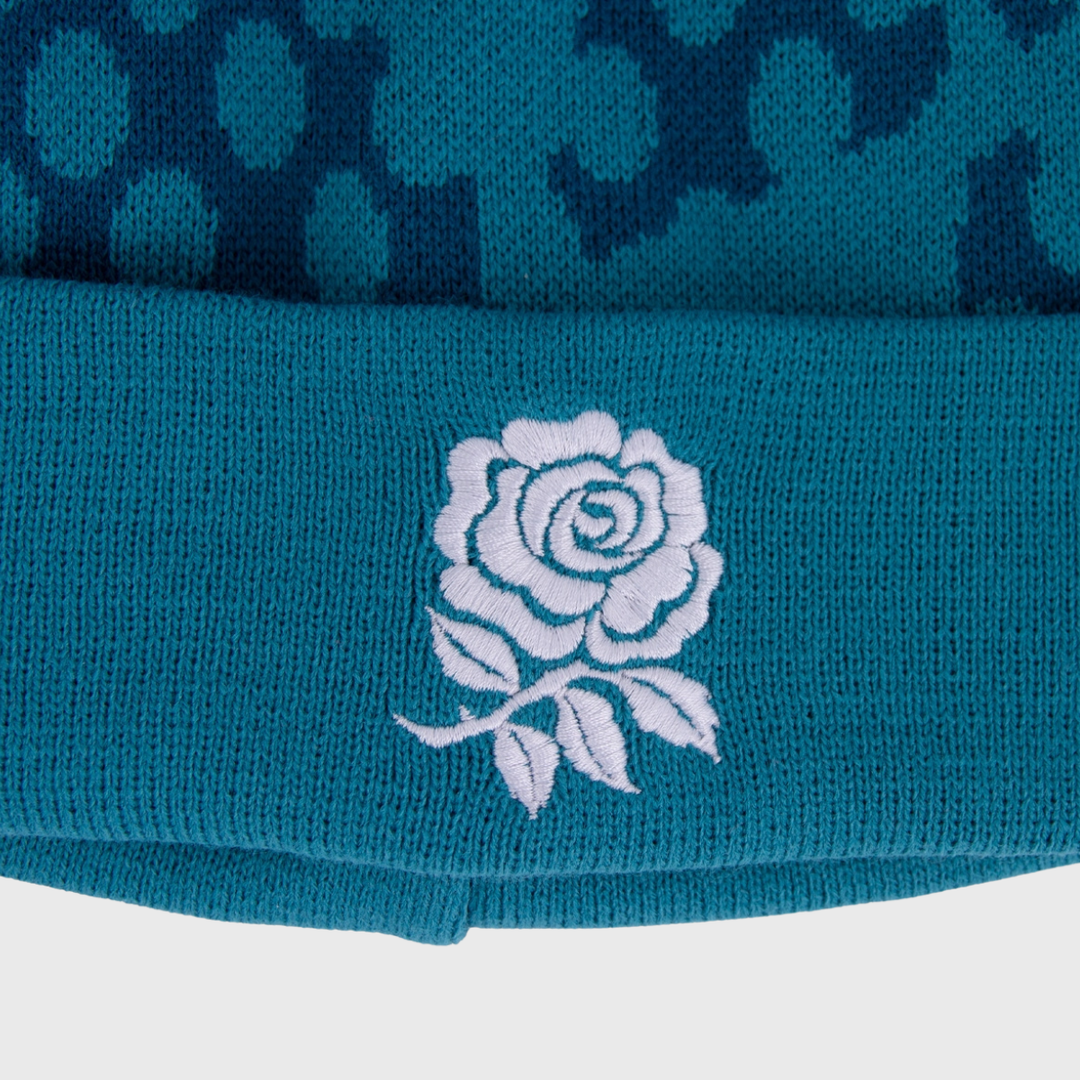 Castore England Rugby Bobble Beanie Hat Blue 2025/26