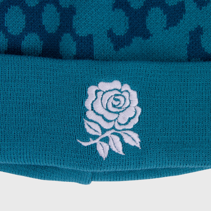 Castore England Rugby Bobble Beanie Hat Blue 2025/26