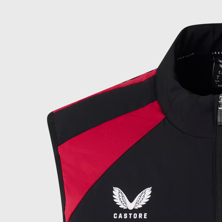 Castore England Rugby Performance Gilet Black/Persian Red 2026/27