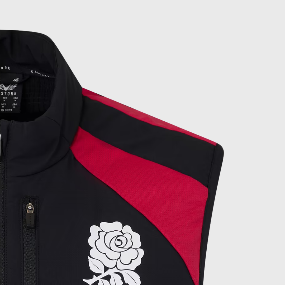 Castore England Rugby Performance Gilet Black/Persian Red 2026/27