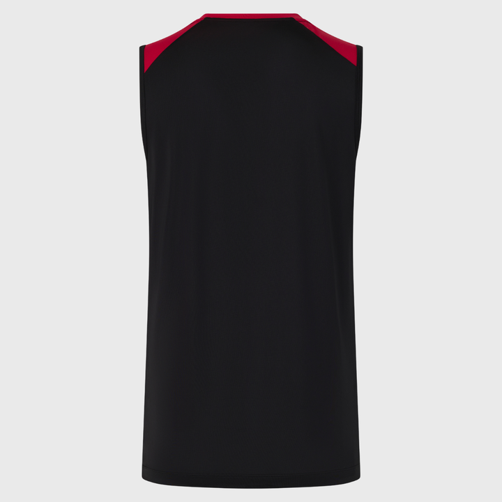Castore England Rugby Men's Performance Sleeveless Tee Black/Persian Red 2026/27 - Rugbystuff.com