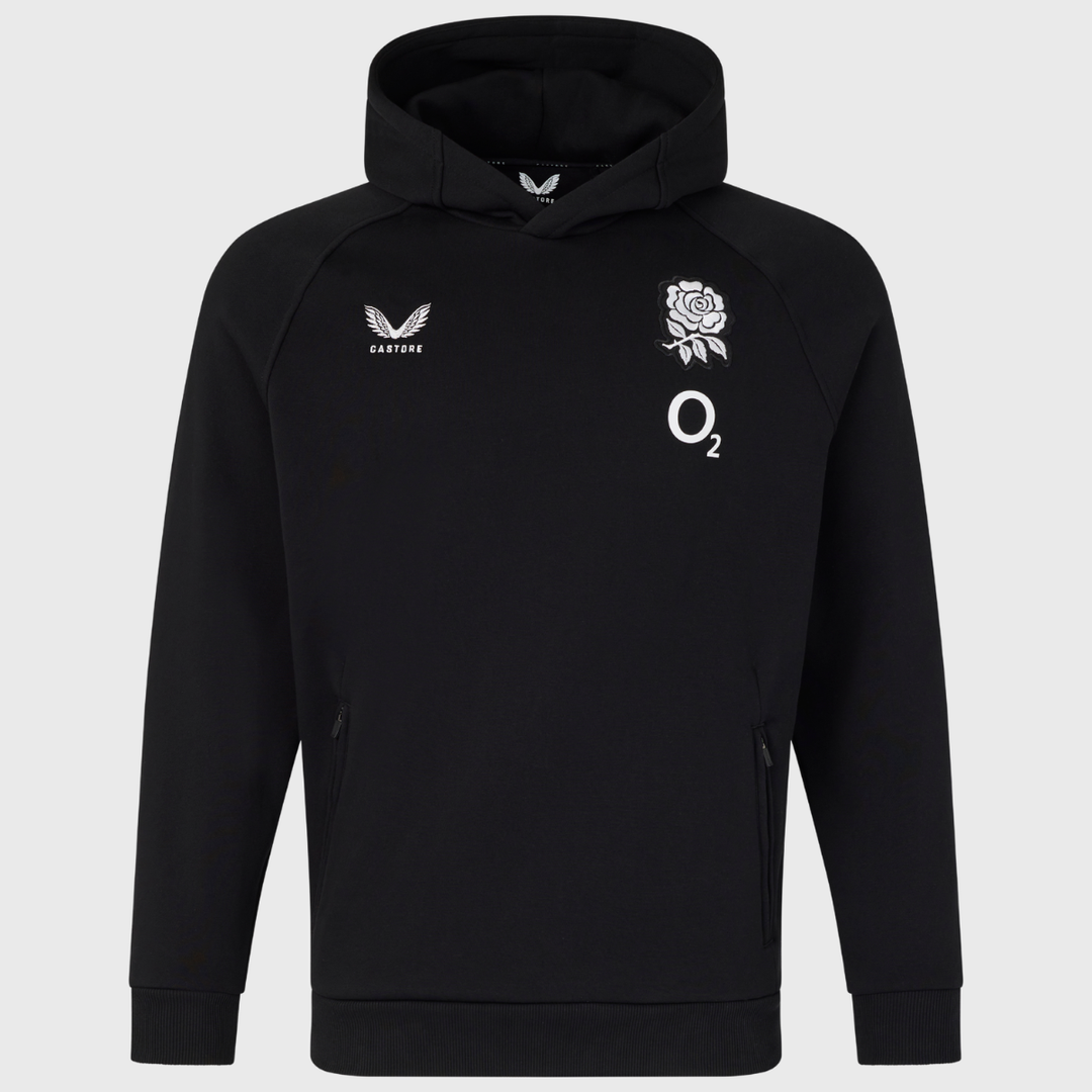 Castore England Rugby Men's Off Pitch Fleece Hoody 2026/27 - Rugbystuff.com