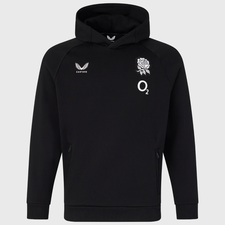 Castore England Rugby Men's Off Pitch Fleece Hoody 2026/27 - Rugbystuff.com