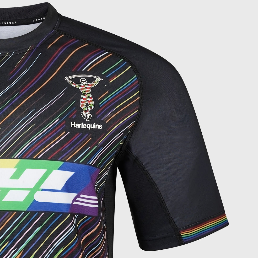 Castore Harlequins Kid's LGBTQ+ Pride Replica Rugby Shirt 2023/24 - Rugbystuff.com