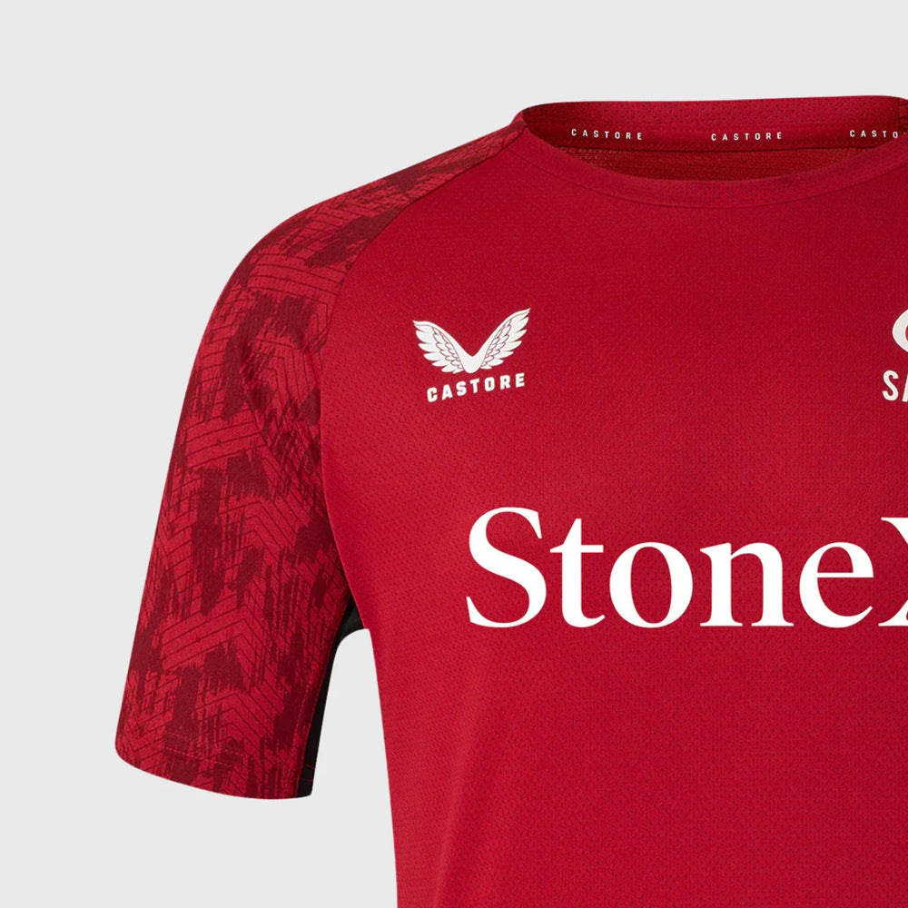 Castore Saracens Home Performance Tee Red 2025/26 - Rugbystuff.com