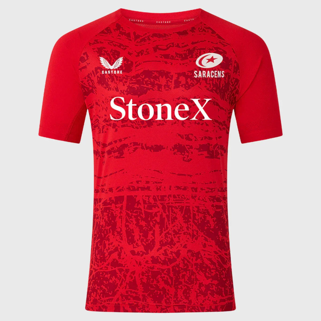 Castore Saracens Home Pre-Match Tee 2025/26 - Rugbystuff.com