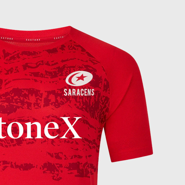Castore Saracens Home Pre-Match Tee 2025/26 - Rugbystuff.com