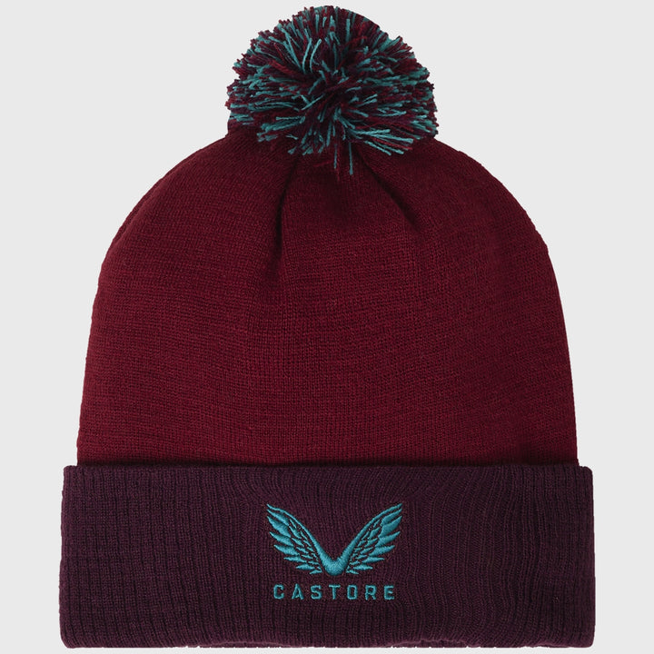 Castore Scarlets Rugby Bobble Beanie Hat 2023/24 - Rugbystuff.com