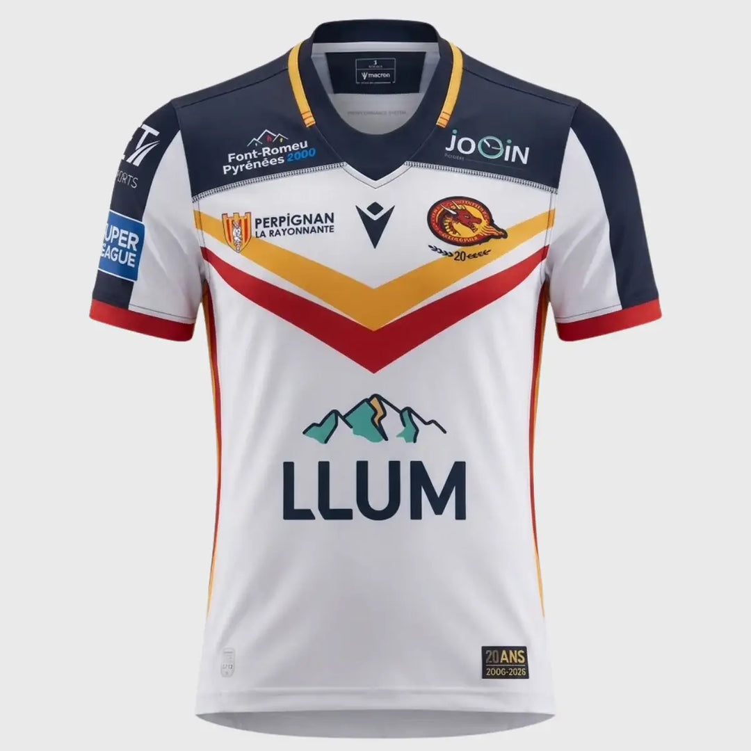 Macron Catalan Dragons Home Replica Rugby Shirt 2026 - Rugbystuff.com